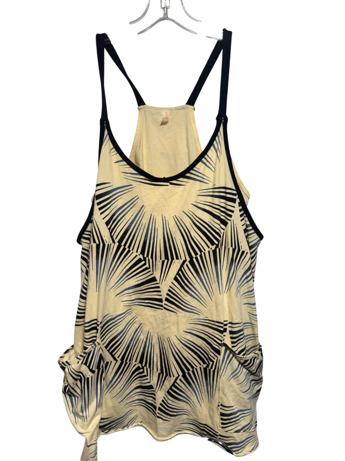 Free people Dress L Beige with black pattern