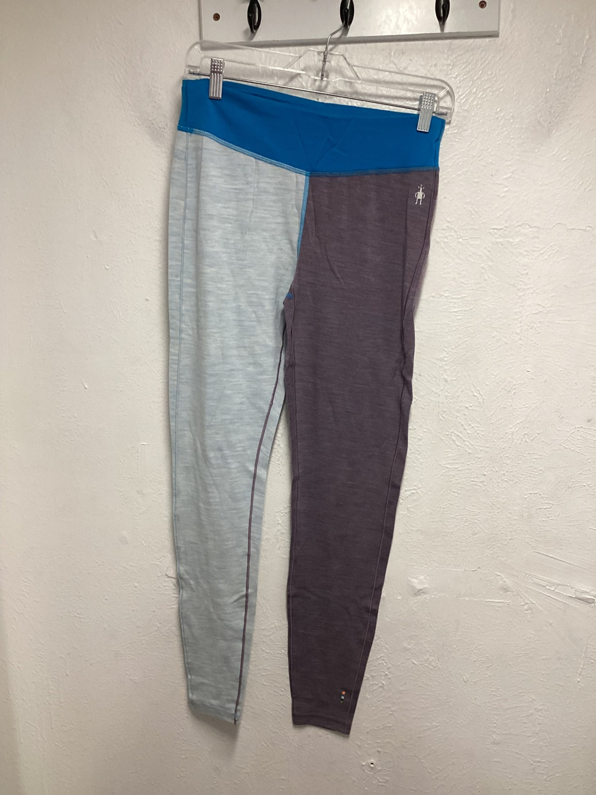 Smartwool Leggings 4 Blue, light gray, and dark gray