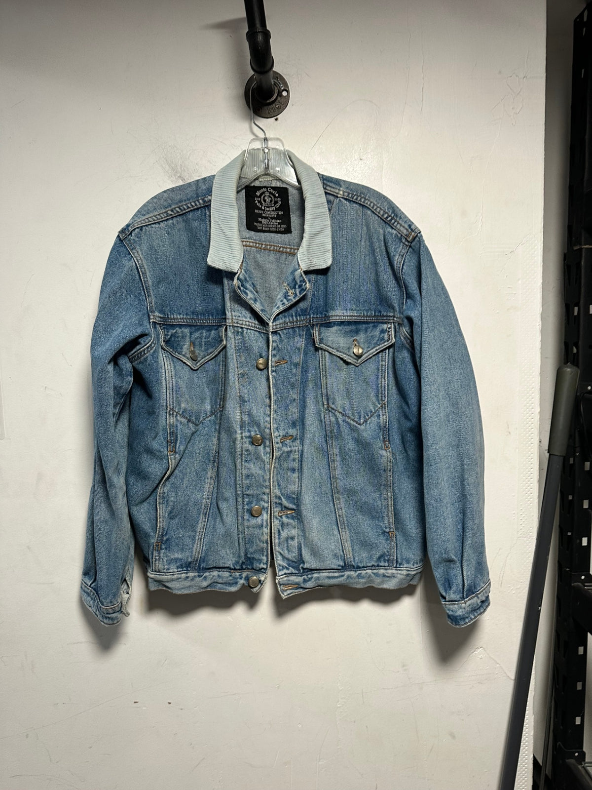 Monte Carlo Jacket Unknown Blue denim with a light gray corduroy collar